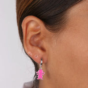 MonoOr in Argento 925 a forma di bambina con smalto rosa
