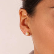 Orecchini in Argento 925 con perle e dettagli stilizzati