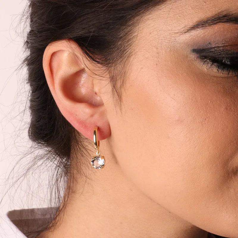 Orecchini in Argento 925 cerchietti con cristalli