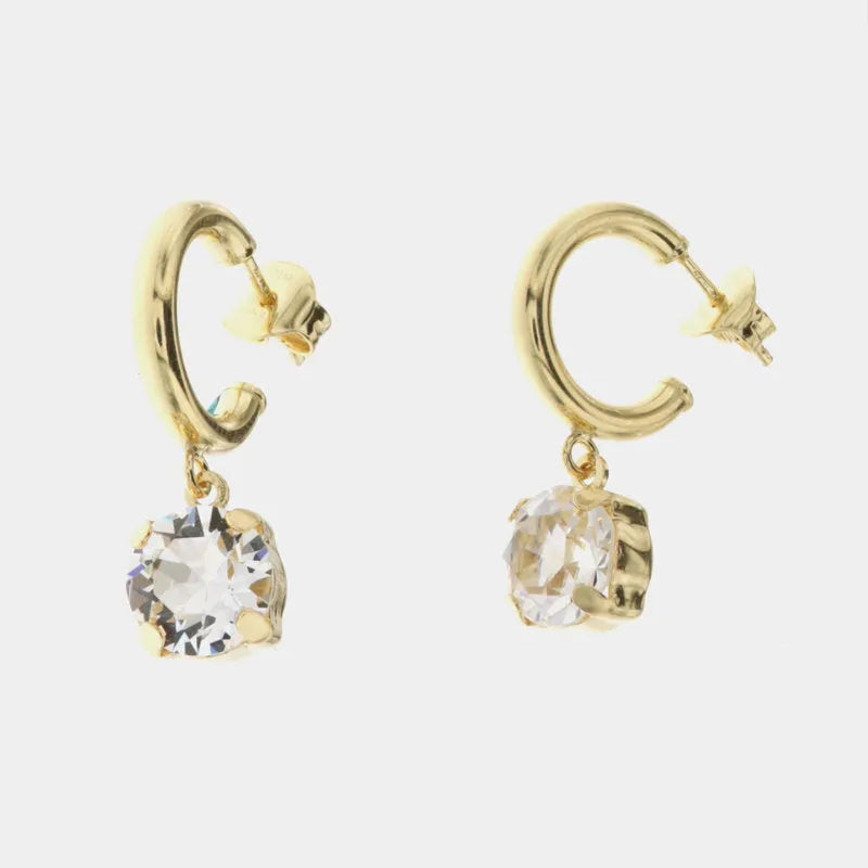 Orecchini in Argento 925 cerchietti con cristalli