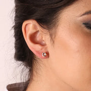 Orecchini in Argento 925 con punto luce bianco