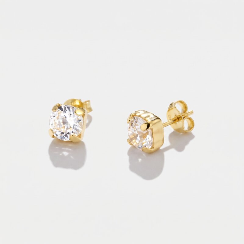 Orecchini in Argento 925 con punto luce bianco - BYSIMON gioielli