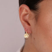 Orecchini in Argento 925 con albero della vita impreziosito da zirconi bianchi