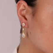 Orecchini in Argento 925 con pendenti a forma di goccia impreziositi da zirconi