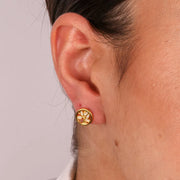 Orecchini in Argento 925 a lobo con albero impreziosito da zirconi bianchi