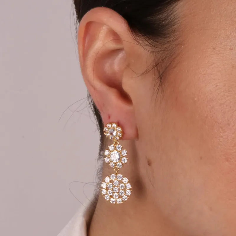 Orecchini in Argento 925 con pendenti impreziositi da zirconi