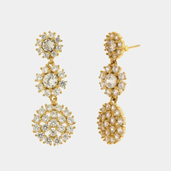 Orecchini in Argento 925 con pendenti impreziositi da zirconi