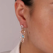 Orecchini in Argento 925 con zirconi multicolor