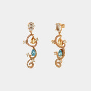 Orecchini in Argento 925 con zirconi multicolor