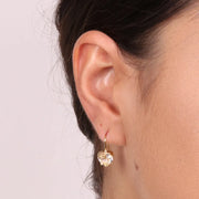 Orecchini in Argento 925  monachina con punto luce a forma di cuore