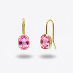 Orecchini in Argento 925 monachina con punto luce rosa - BYSIMON gioielli