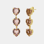 Orecchini in Argento 925 con cuori pendenti