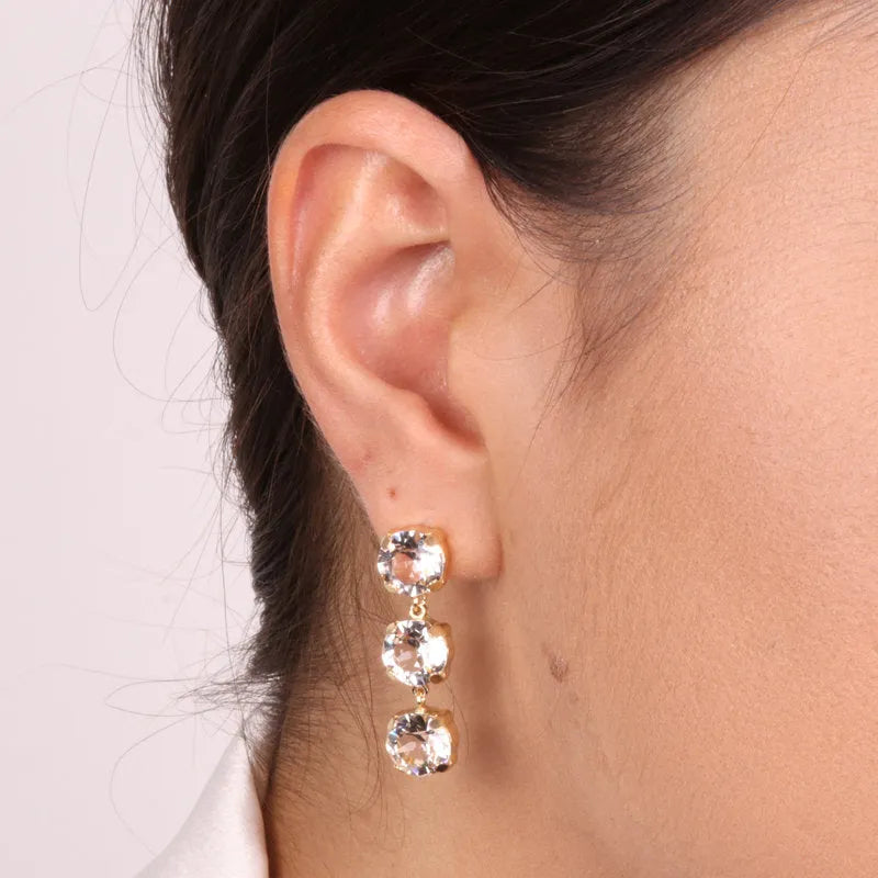Earrings in 925 Silver with pendant light points