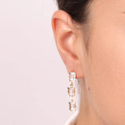 Orecchini in Argento 925 con punti luce pendenti