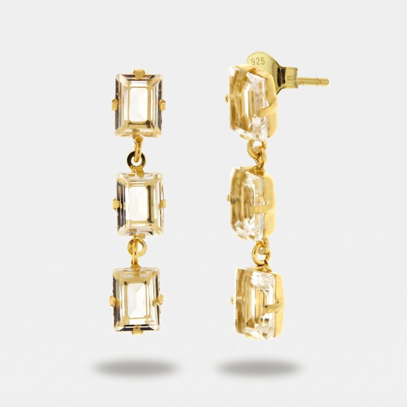 Orecchini in Argento 925 con punti luce pendenti - BYSIMON gioielli