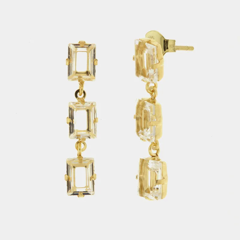 Earrings in 925 Silver with pendant light points