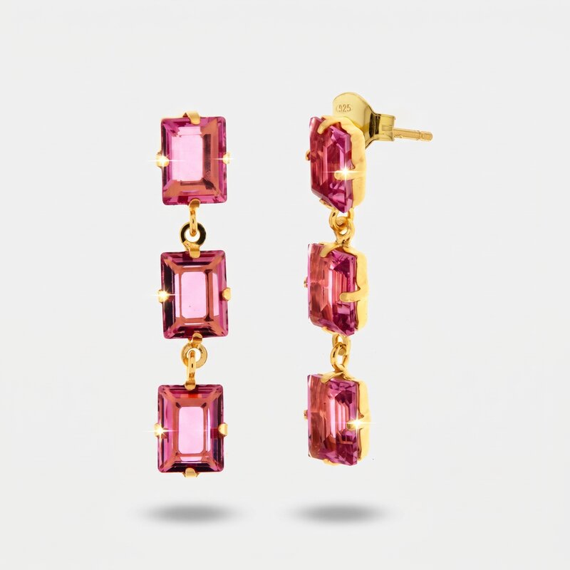 Orecchini in Argento 925 con punti luce pendenti - BYSIMON gioielli