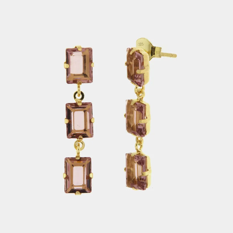 Earrings in 925 Silver with pendant light points