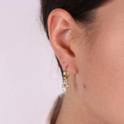 Orecchini in Argento 925 con bambino e bambina pendenti con zircone trasparente