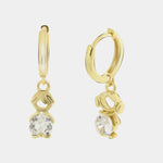 Orecchini in Argento 925 con bambino e bambina pendenti con zircone trasparente