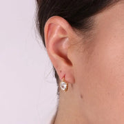 Orecchini in Argento 925 a cerchio con punto luce