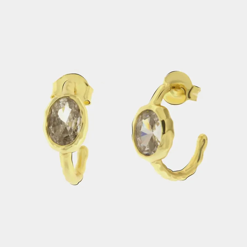 Orecchini in Argento 925 a cerchio con punto luce