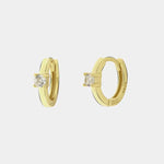 Orecchini in Argento 925 a cerchio con punto luce
