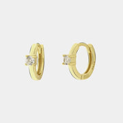 Orecchini in Argento 925 a cerchio con punto luce