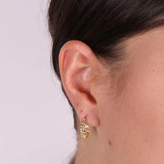 Orecchini in Argento 925 a cerchio con intrecci di catene