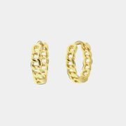 Orecchini in Argento 925 a cerchio con intrecci di catene