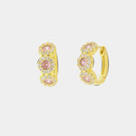 Orecchini in Argento 925 con punti luce rosa - BYSIMON gioielli
