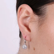 Orecchini in Argento 925 con punto luce azzurro