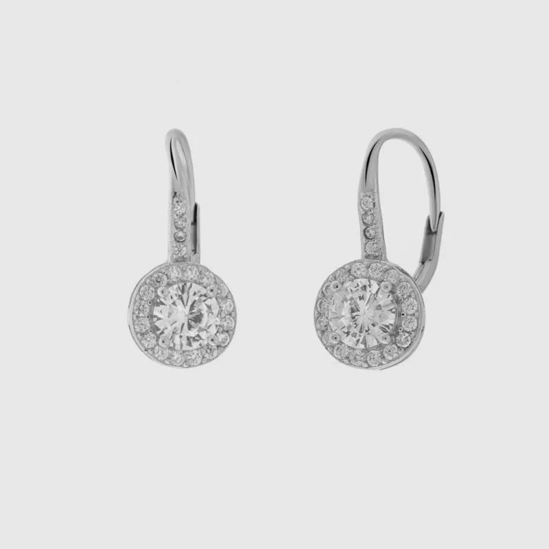 Orecchini in Argento 925 con punto luce azzurro BYSIMON - gioiello BySimon