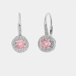 Orecchini in Argento 925 con punto luce rosa - BYSIMON gioielli