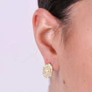 Orecchini in Argento 925 a lobo con perla centrale