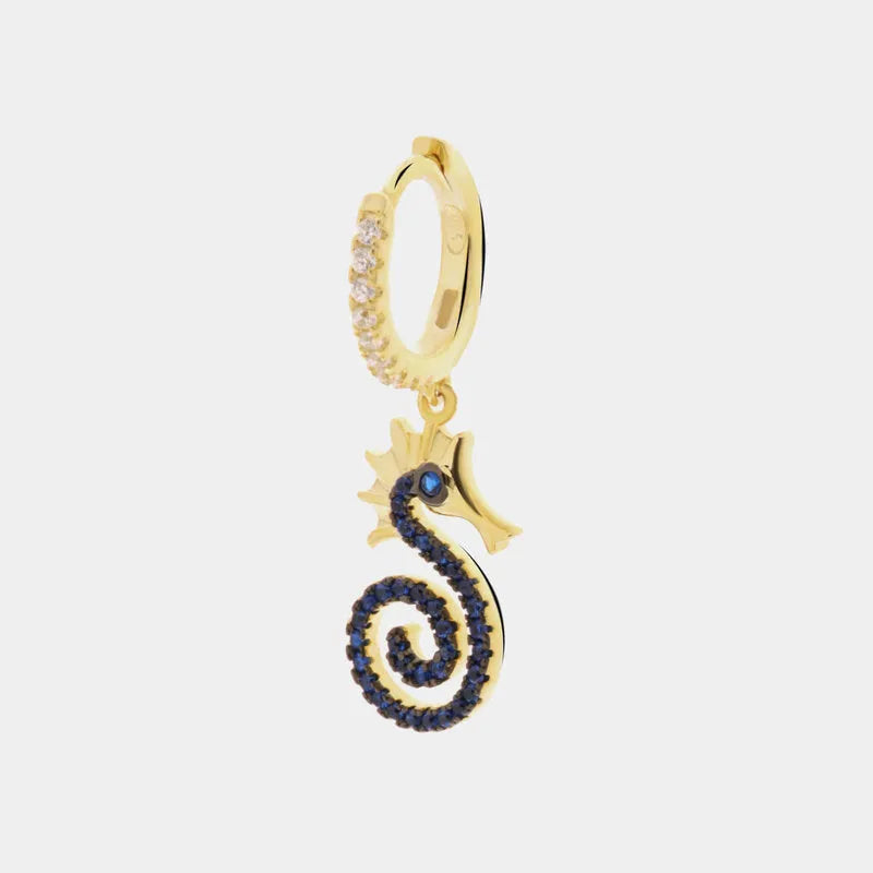 MonoOr in 925 Silver with seahorse embellished with blue zircons