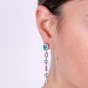 Orecchini in Argento 925 con zirconi azzurri