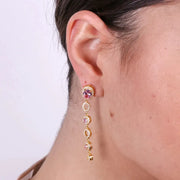 Orecchini in Argento 925 con zirconi rosa