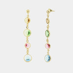 Orecchini in Argento 925 con cristalli colorati pendenti - BYSIMON gioielli