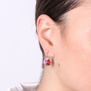 Orecchini in Argento 925 a monarchina con cristalli rosa