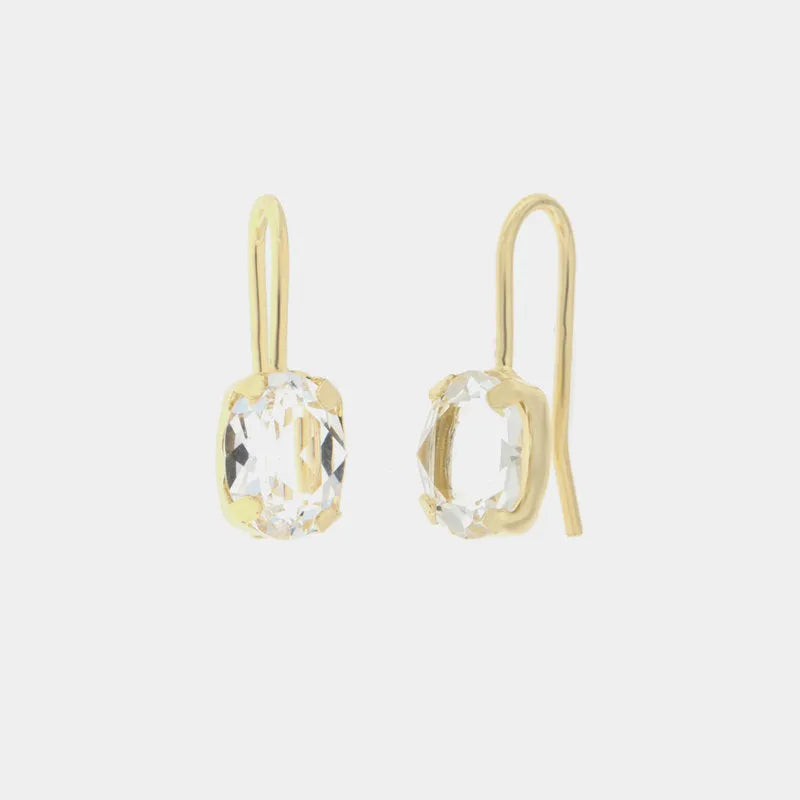 925 Sterling Silver Monarch Earrings with Crystals