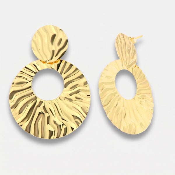 Orecchini in Argento 925 a cerchio martellati - BYSIMON gioielli