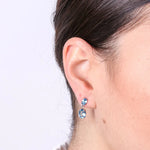 Orecchini in Argento 925 con cristalli azzurri - BYSIMON gioielli