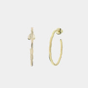 Orecchini in Argento 925 a cerchio arricciato