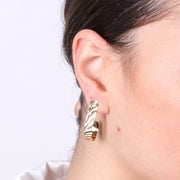 Orecchini in Argento 925 martellato a semicerchio