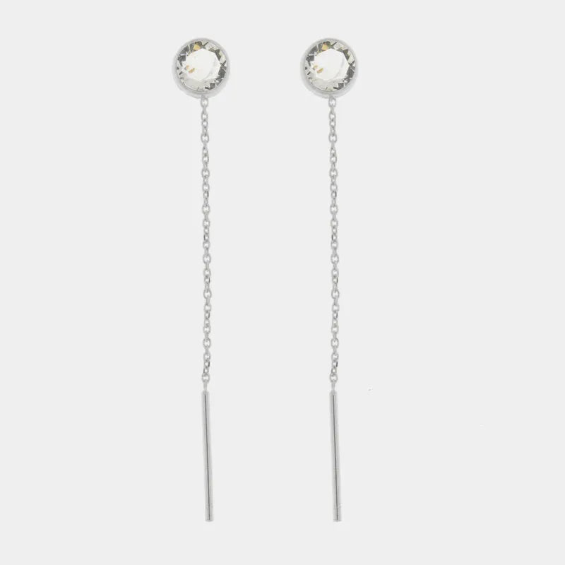 Orecchini in Argento 925 lunghi con punto luce Collezione Armonia - BYSIMON gioielli