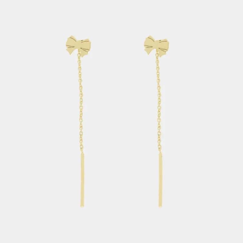 Orecchini in Argento 925 lunghi con fiocco
