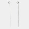 Orecchini in Argento 925 lunghi con punto luce trasparente