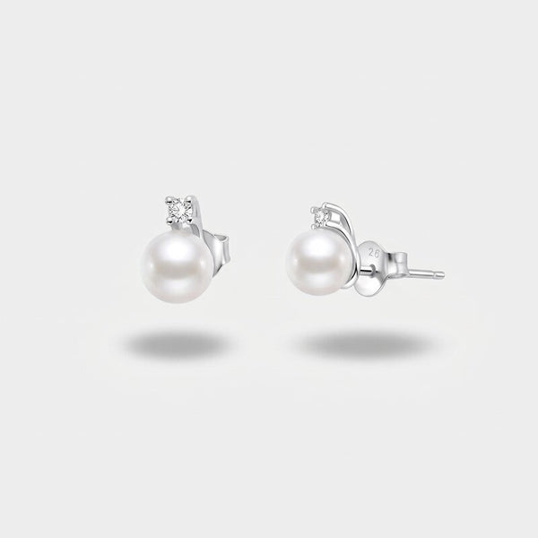 Orecchini argento 925 con perla a lobo - BYSIMON gioielli