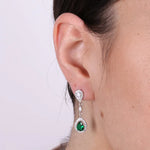 Orecchini in Argento 925 con goccia verde Collezione Barcellona - BYSIMON gioielli